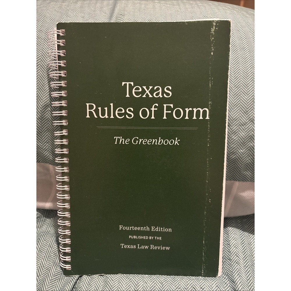 The Greenbook, Texas Rules of Form, Texas Law Review, Fifteenth Edition
